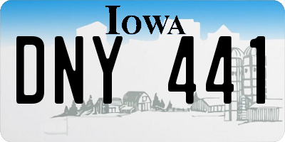IA license plate DNY441