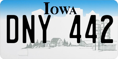 IA license plate DNY442