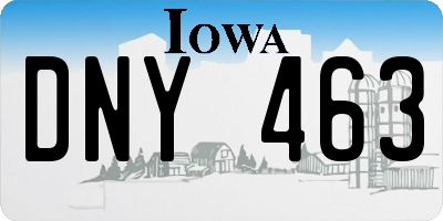 IA license plate DNY463
