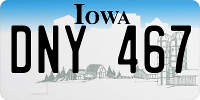 IA license plate DNY467