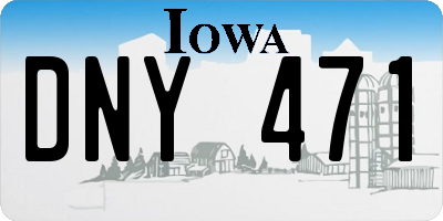 IA license plate DNY471
