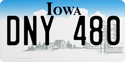 IA license plate DNY480