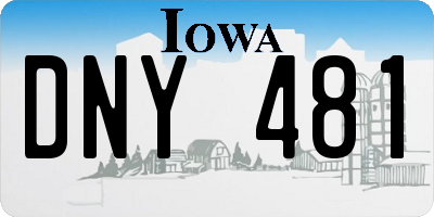 IA license plate DNY481