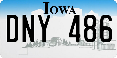 IA license plate DNY486