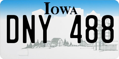 IA license plate DNY488