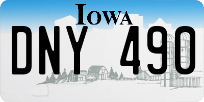 IA license plate DNY490