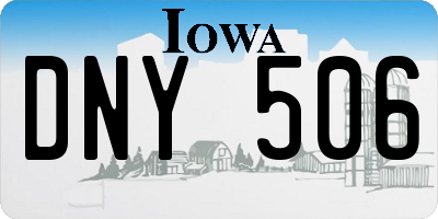 IA license plate DNY506