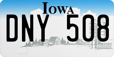 IA license plate DNY508
