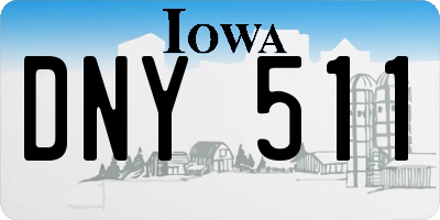 IA license plate DNY511