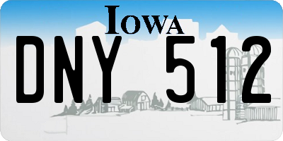 IA license plate DNY512