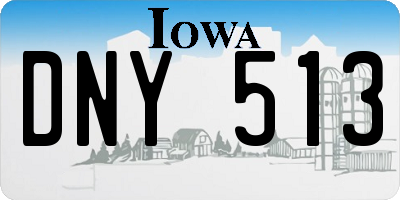 IA license plate DNY513