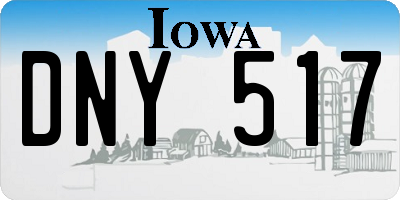 IA license plate DNY517