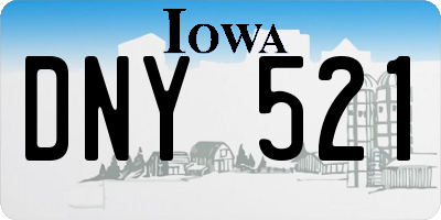 IA license plate DNY521