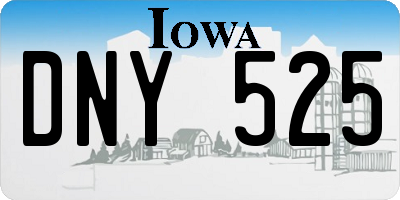 IA license plate DNY525