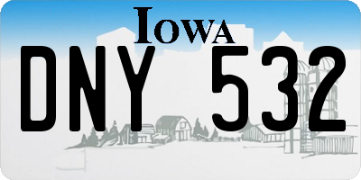 IA license plate DNY532