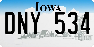 IA license plate DNY534