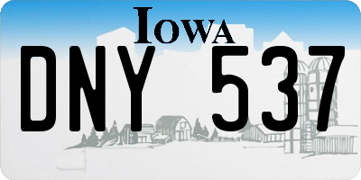 IA license plate DNY537