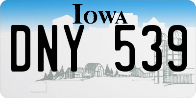 IA license plate DNY539