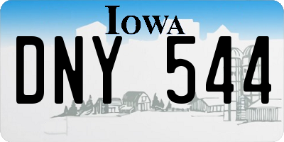 IA license plate DNY544