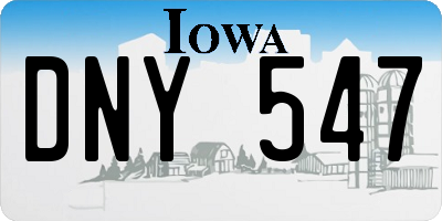 IA license plate DNY547