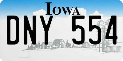 IA license plate DNY554