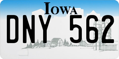 IA license plate DNY562