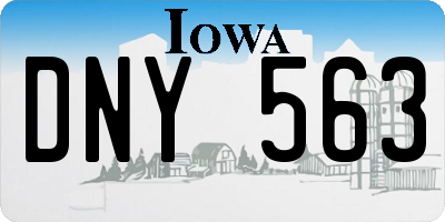IA license plate DNY563