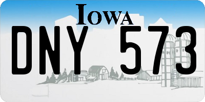 IA license plate DNY573