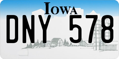IA license plate DNY578