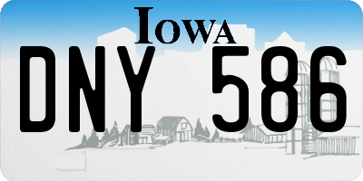 IA license plate DNY586