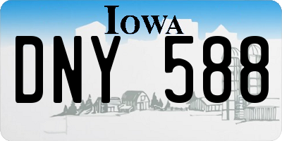 IA license plate DNY588
