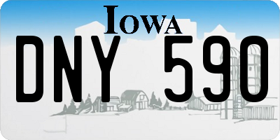 IA license plate DNY590