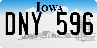 IA license plate DNY596