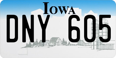 IA license plate DNY605