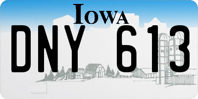 IA license plate DNY613