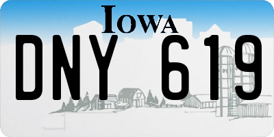 IA license plate DNY619