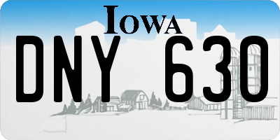 IA license plate DNY630