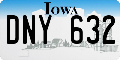 IA license plate DNY632