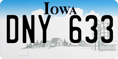IA license plate DNY633