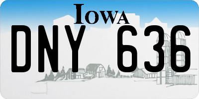 IA license plate DNY636