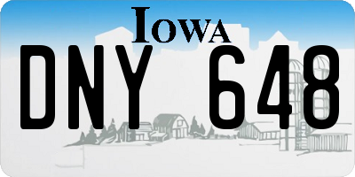 IA license plate DNY648