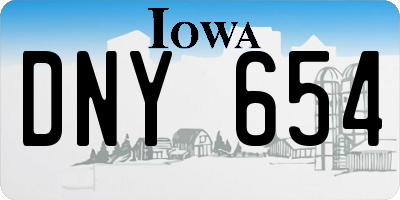 IA license plate DNY654