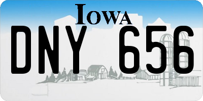 IA license plate DNY656