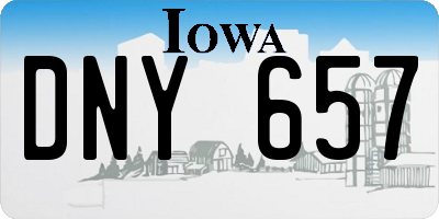 IA license plate DNY657