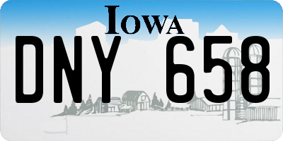 IA license plate DNY658