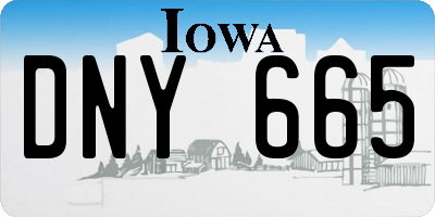 IA license plate DNY665