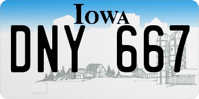 IA license plate DNY667