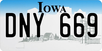 IA license plate DNY669