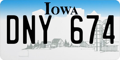 IA license plate DNY674