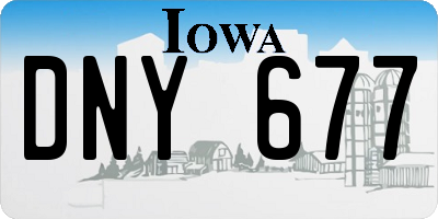 IA license plate DNY677